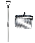 Mulchgabel mit Aluminiumgriff – Schwarz, V-Kunststoff