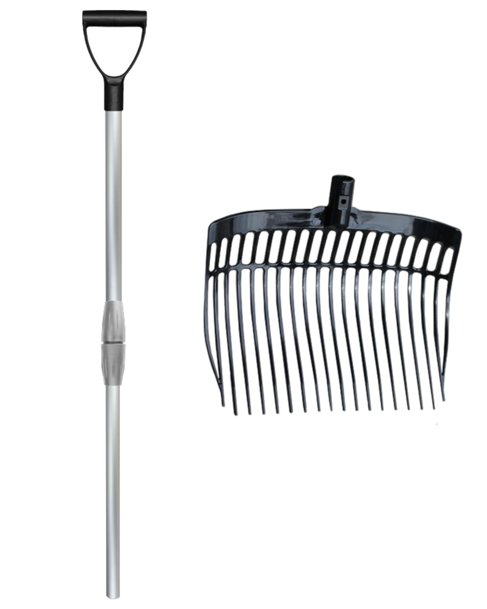 Mulch Fork with Aluminum Handle – Black, V-Plast