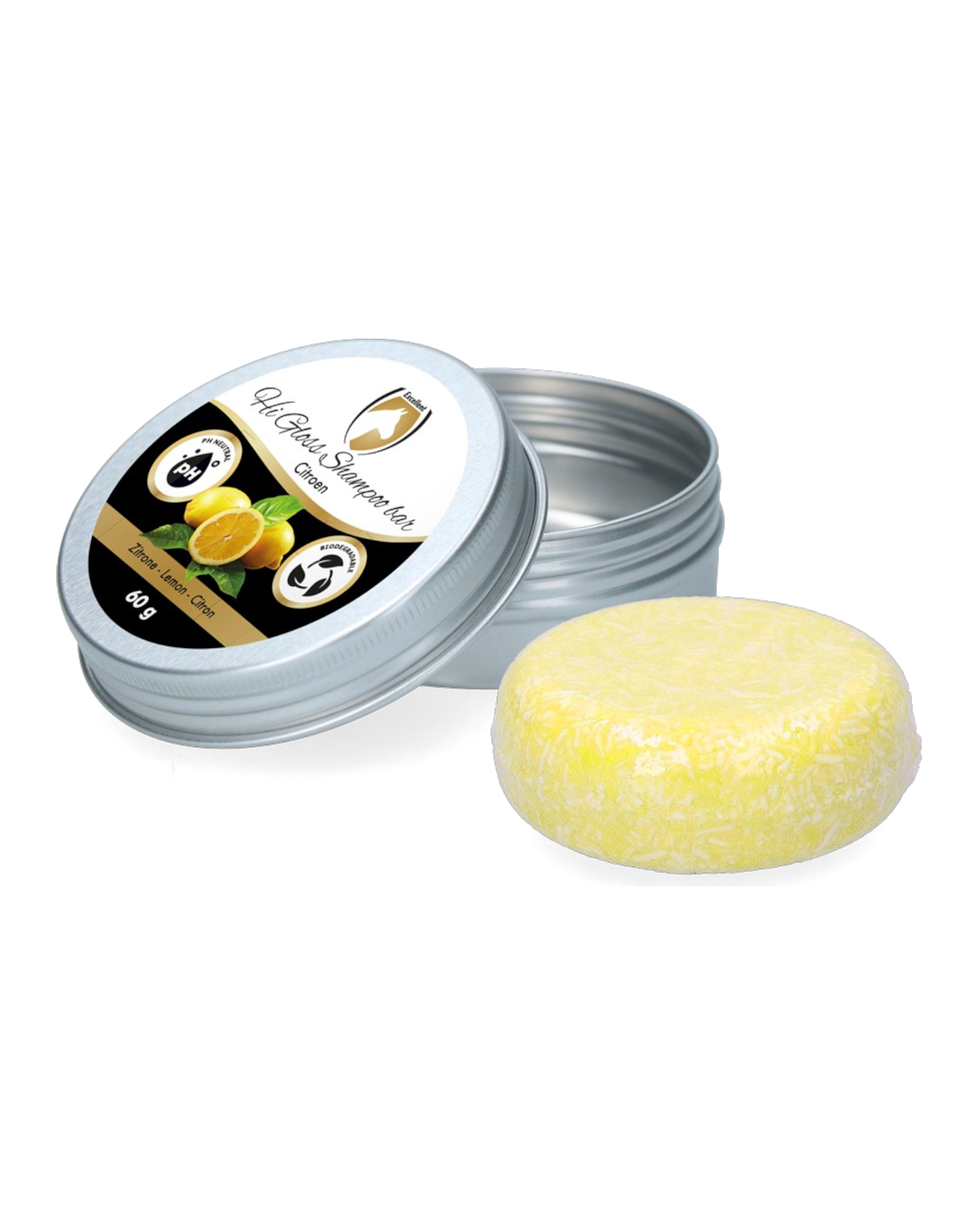 Excellent Horse Hi Gloss Shampoo Bar Lemon 60g – Cytrynowy szampon w kostce dla koni