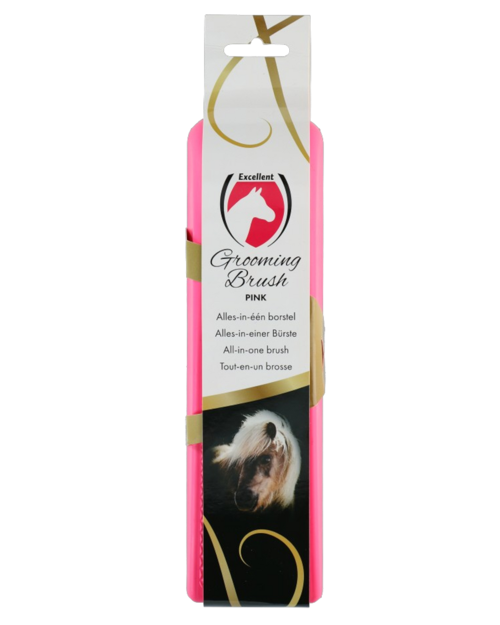 Excellent Horse Grooming Brush L Pink – Duża szczotka pielęgnacyjna dla koni