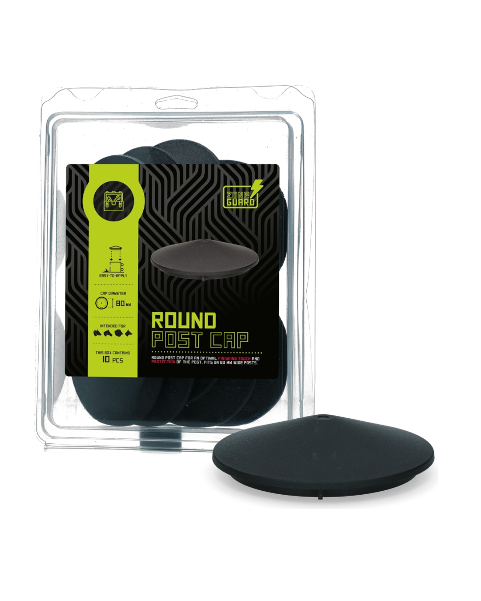 ZoneGuard Post Cap Ø80mm – Nakładka na słupek ogrodzeniowy