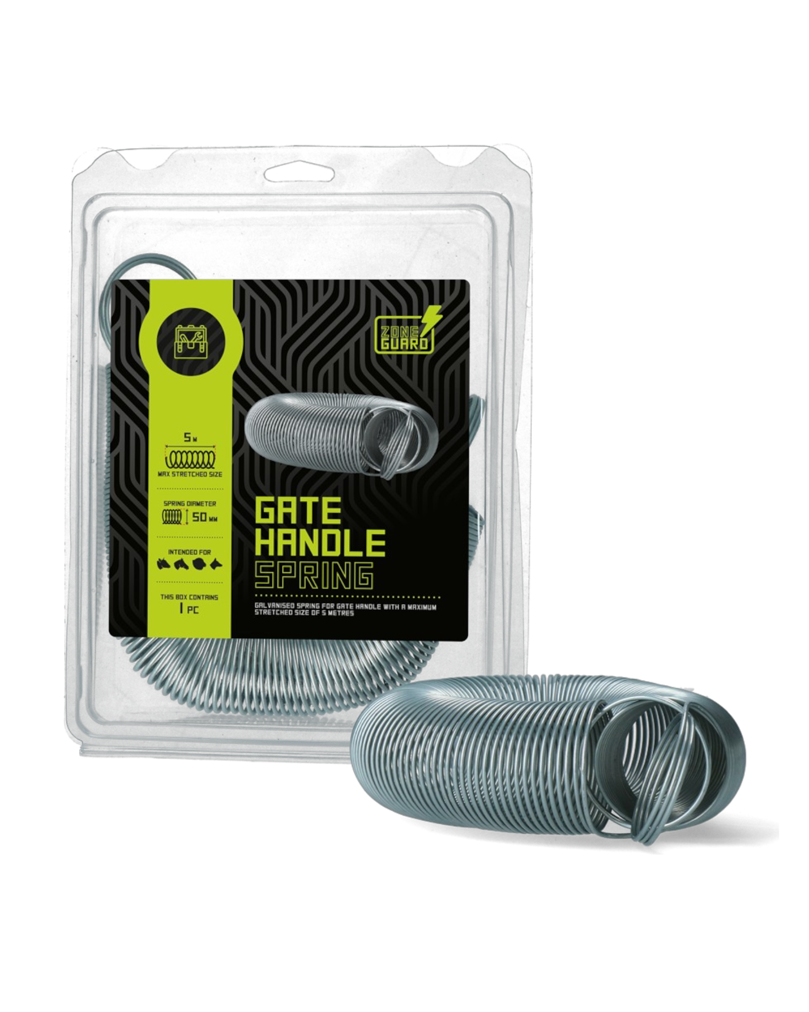 ZoneGuard Gate Handle Spring 50mm – Sprężyna do uchwytu bramkowego (5 m)