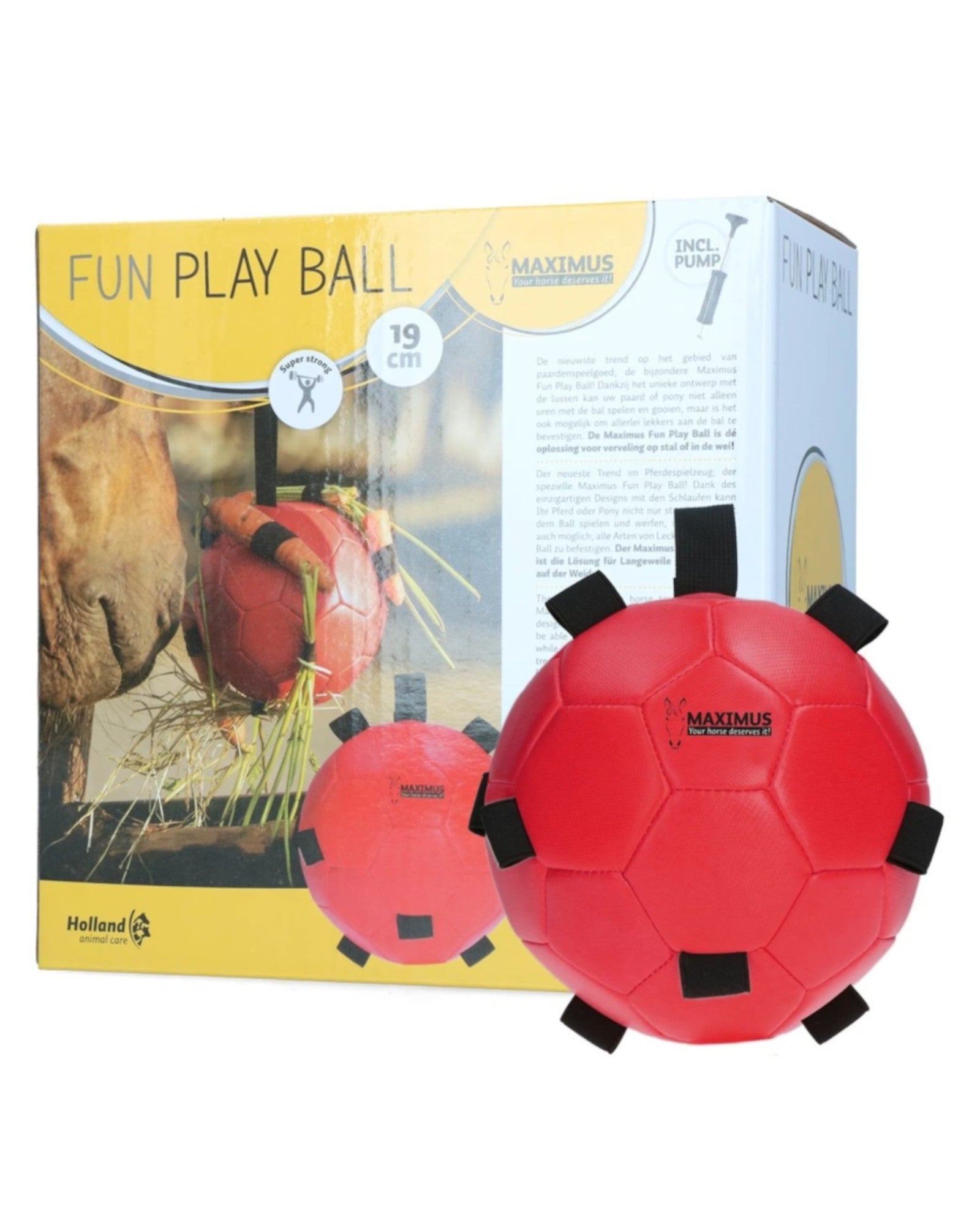 Excellent Horse Fun Play Ball Red – anti-stress ball for horses 19 cm