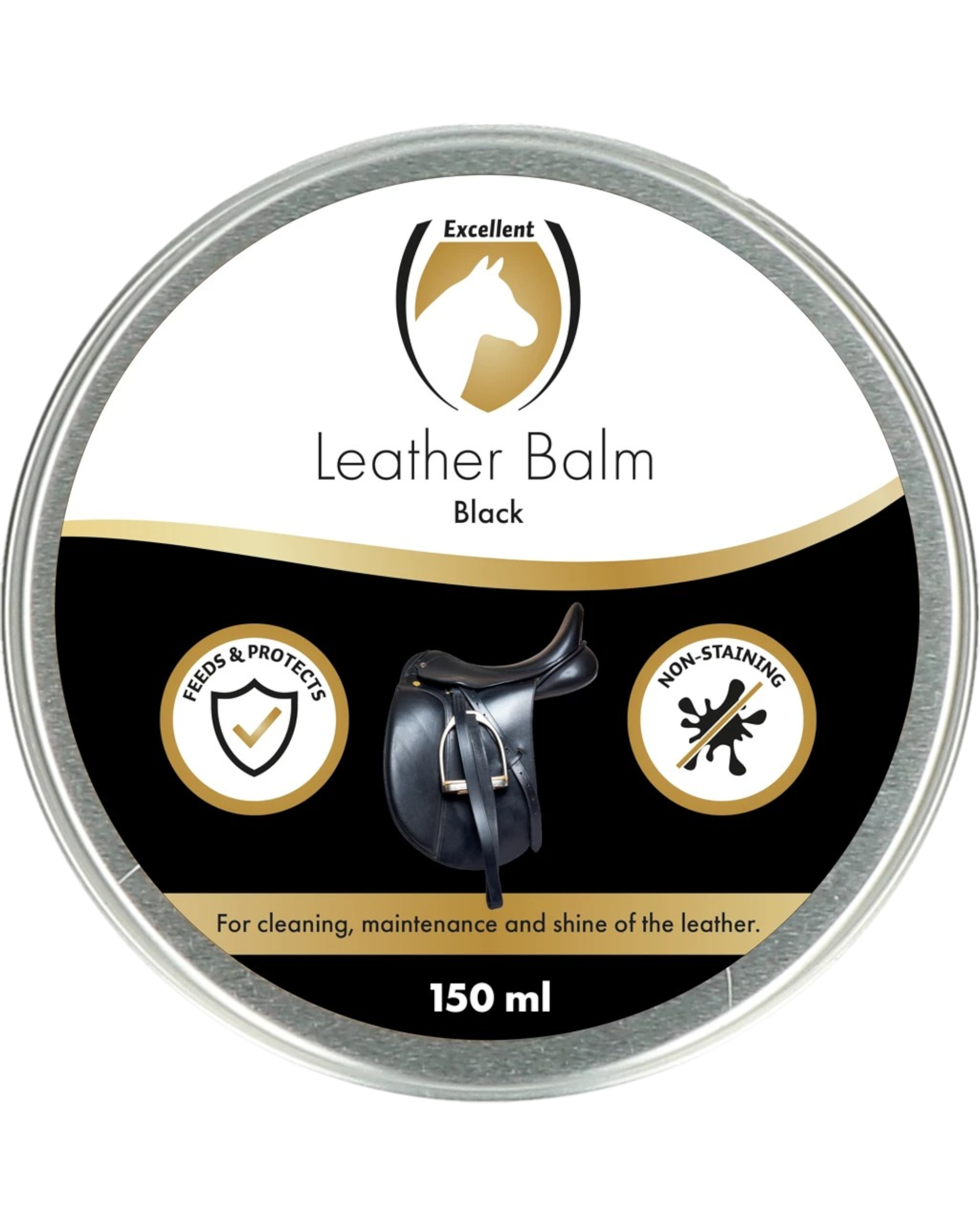 Excellent Horse - Leather & Saddle Balm – Czarny balsam do skóry 150ml