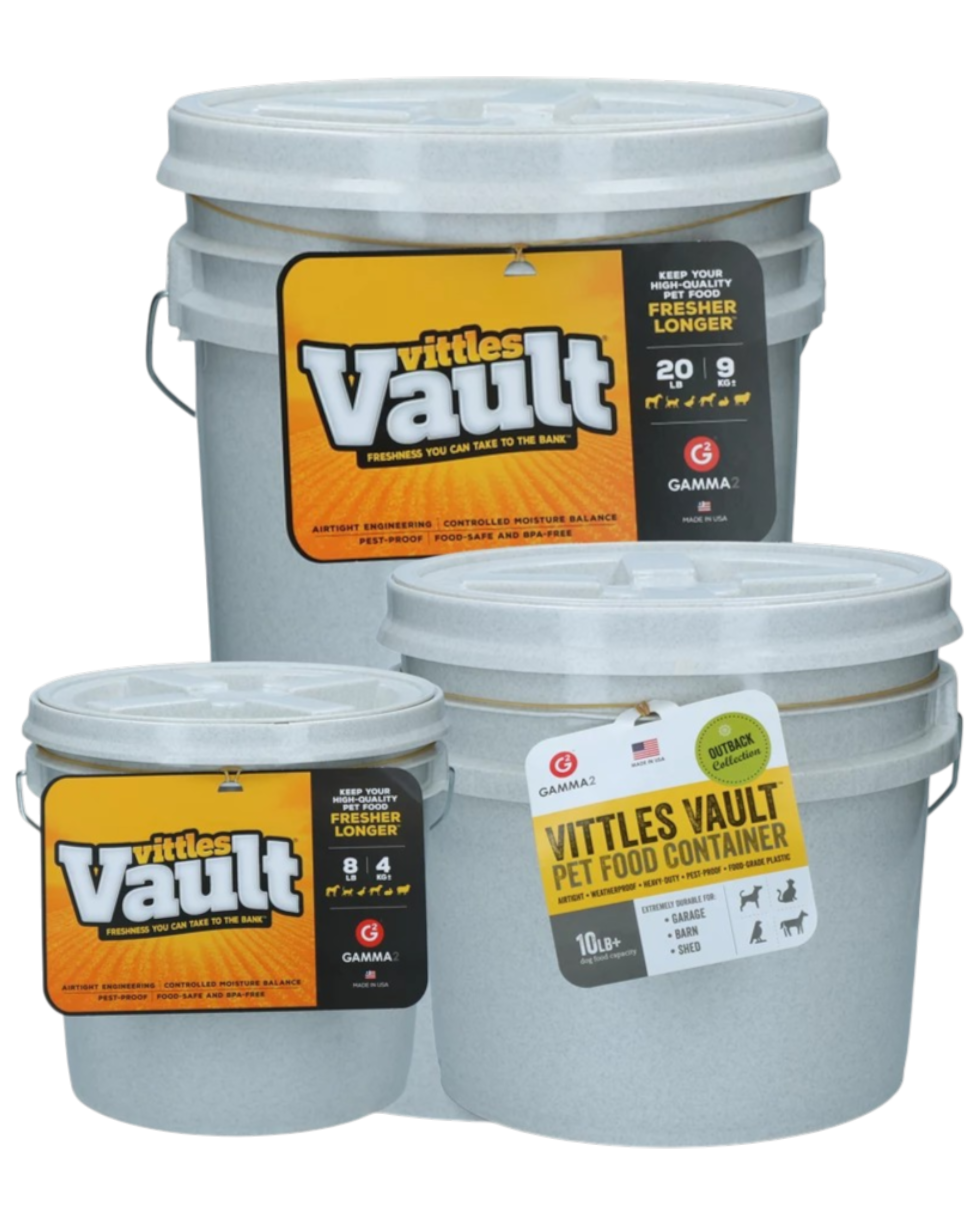 Gamma Vittles Vault Outback – Airtight Feed Container