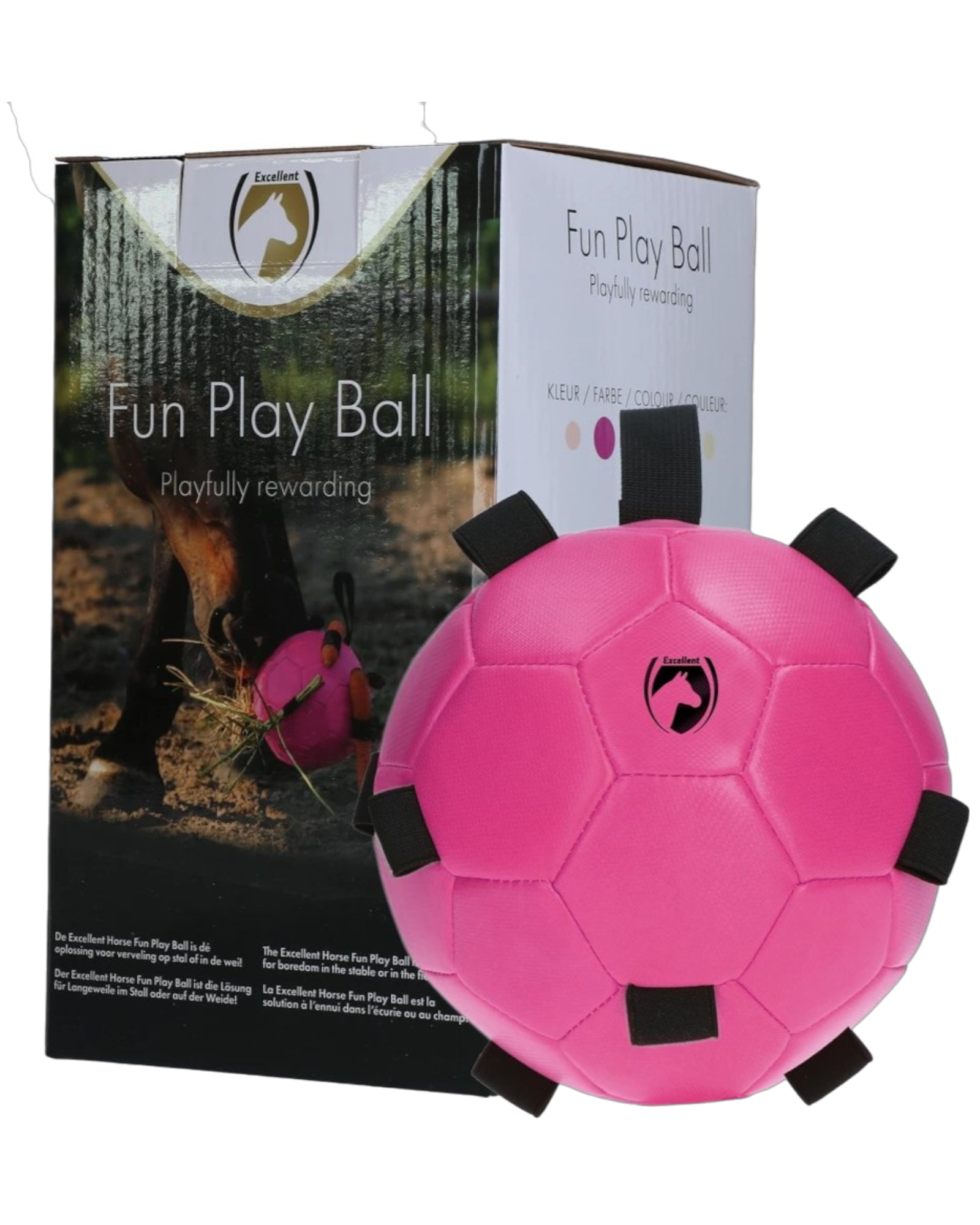 Excellent Horse Fun Play Ball Pink – Anti-stress ball for horses 19 cm