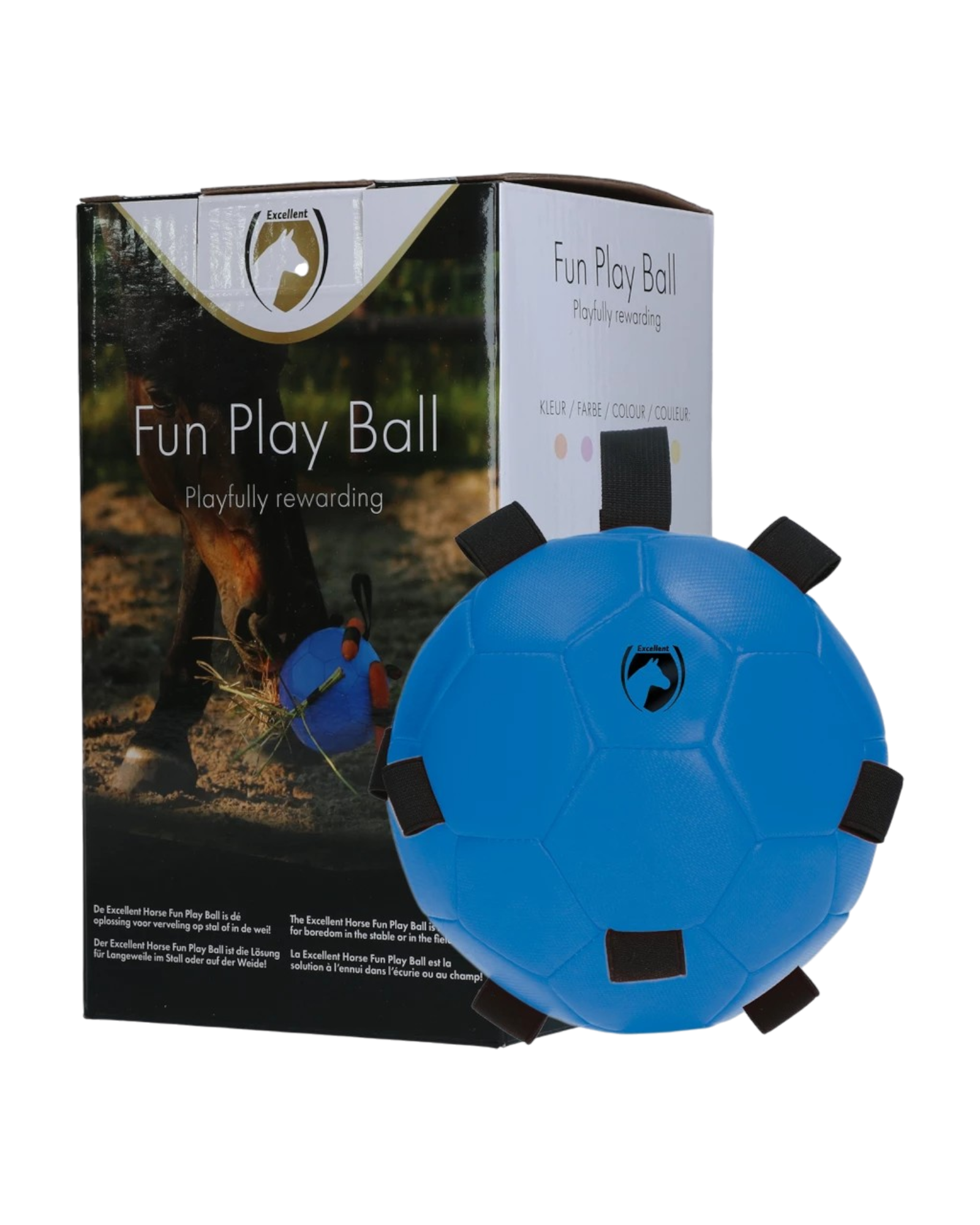 Excellent Horse Fun Play Ball Blue – anti-stress ball for horses 19 cm
