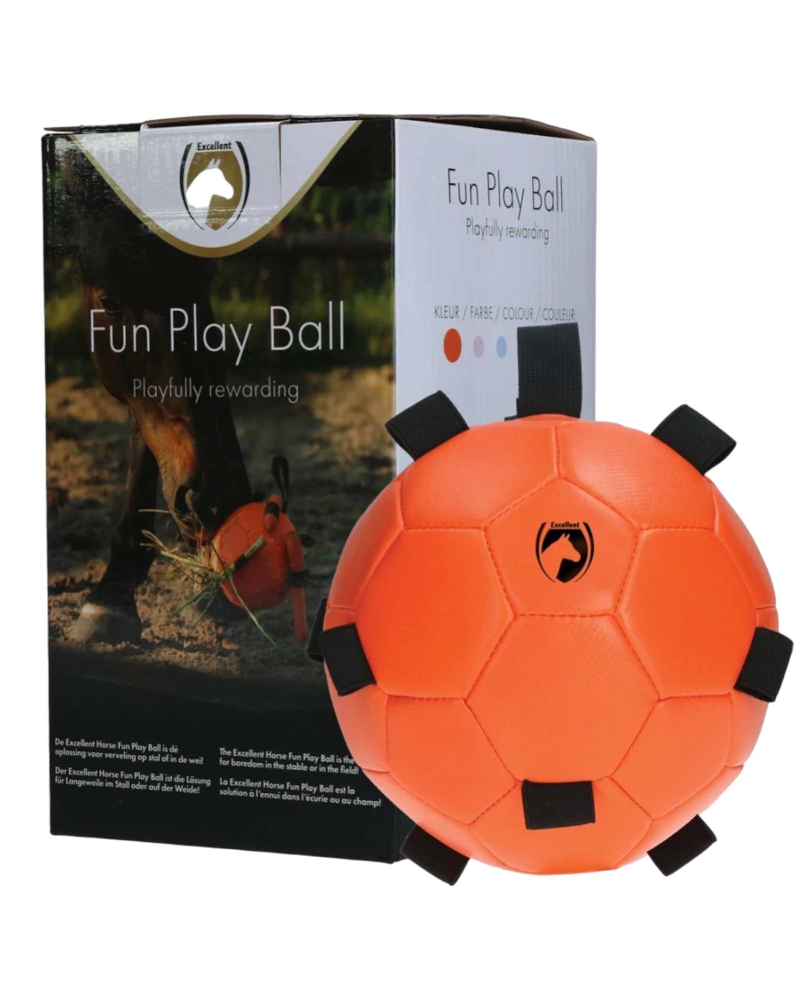 Excellent Horse Fun Play Ball Orange – anti-stress ball for horses 19 cm